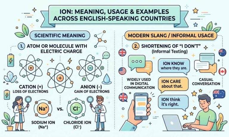 ION Meaning Usage Examples Across English-Speaking Countries
