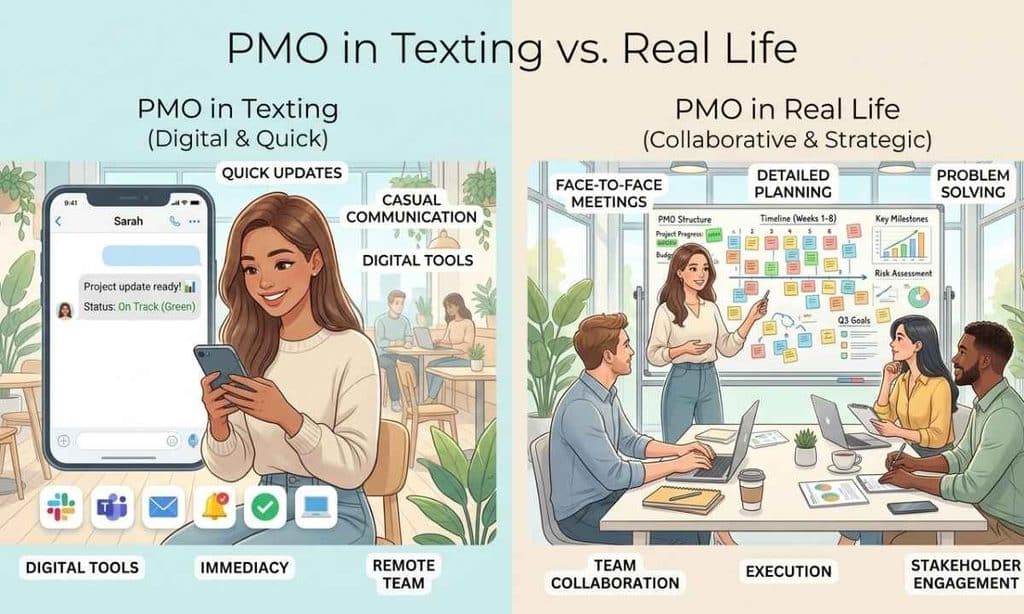 PMO in Texting vs. Real Life
