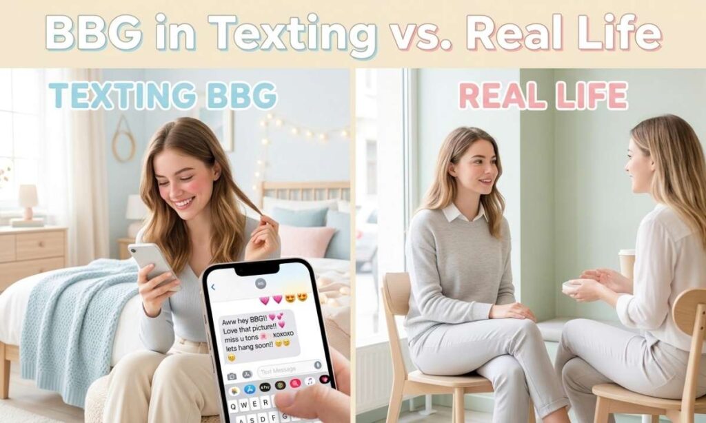 BBG in Texting vs. Real Life