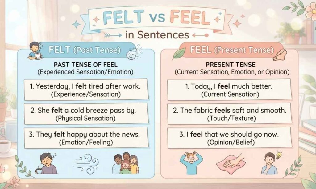 Felt vs Feel in Sentences