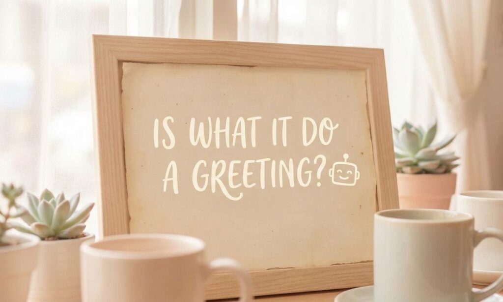 Is What It Do A Greeting