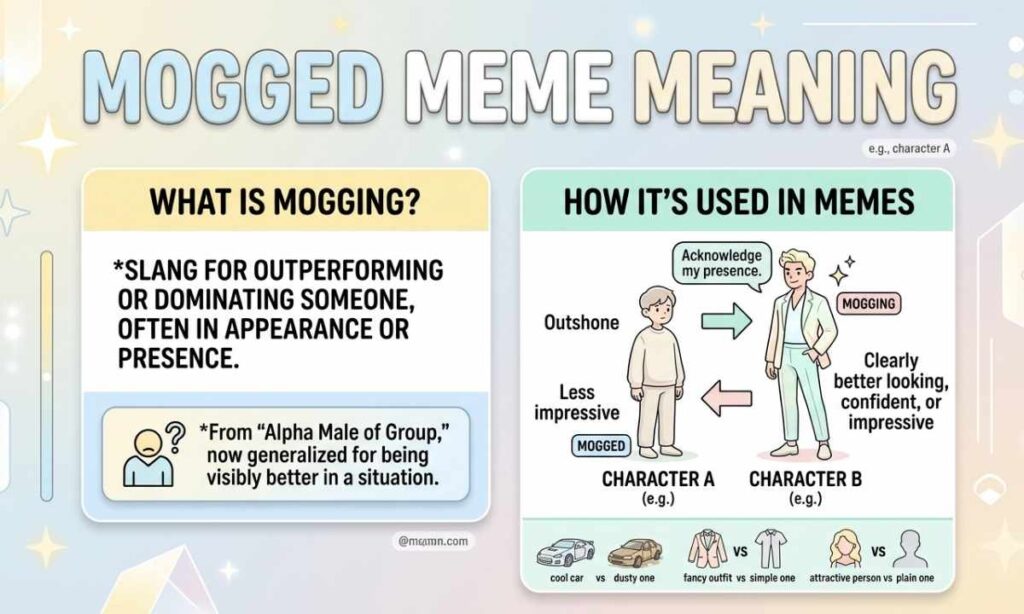 Mogged Meme Meaning