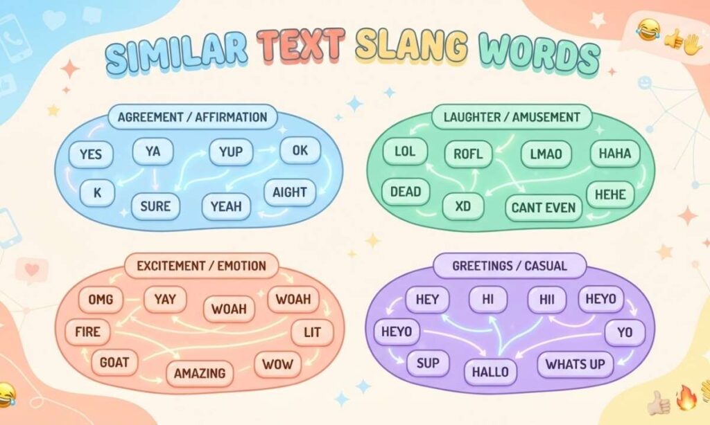 Similar Text Slang Words