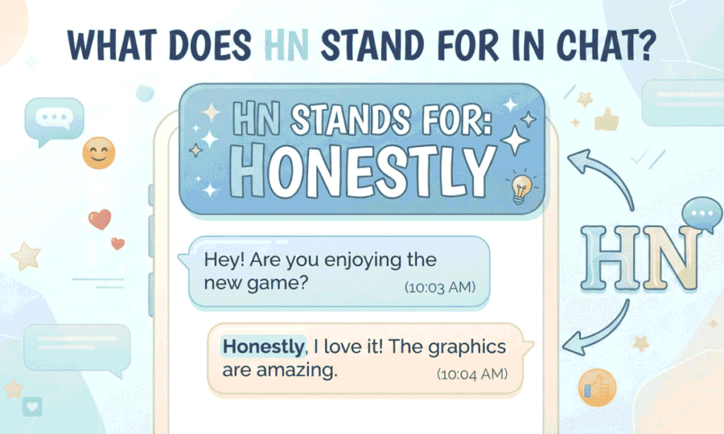 What does HN stand for in chat