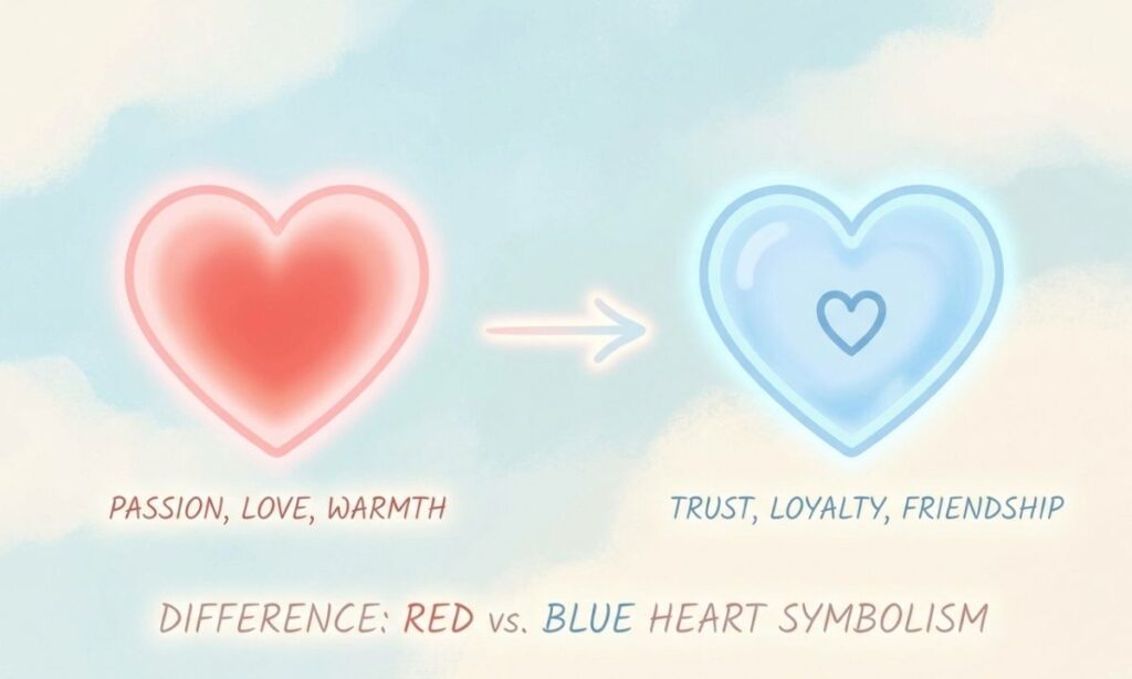 What Is the Difference Between a Red Heart and a 💙?