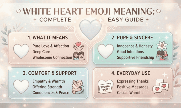 White Heart Emoji Meaning Complete Easy Guide