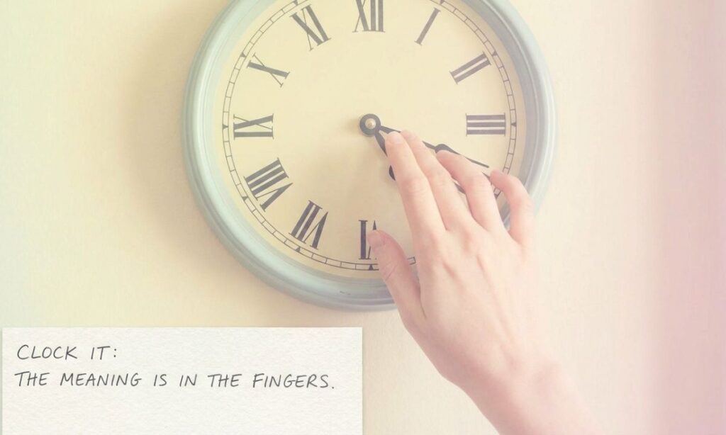 clock it meaning fingers