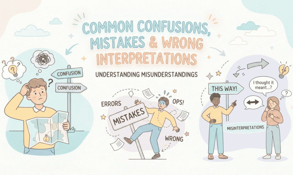 Common Confusions, Mistakes & Wrong Interpretations