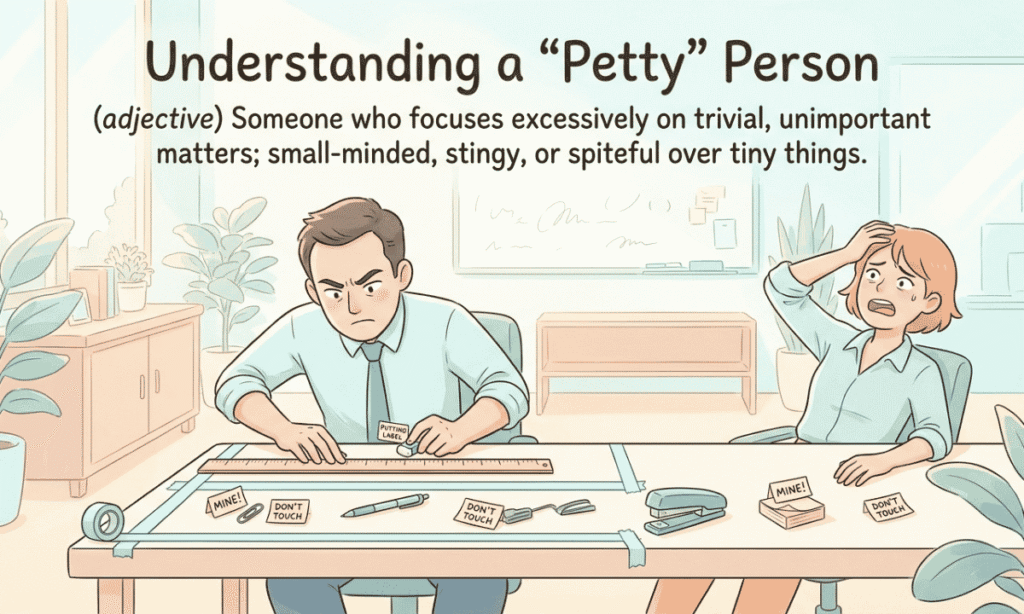 Petty person meaning